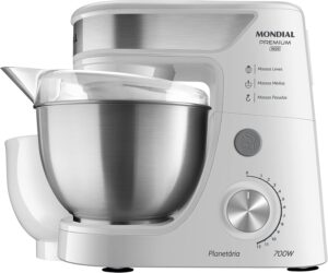 Batedeira Planetária, Mondial, Branco/Inox, 700W, 110V - BP-02P-W-TI
