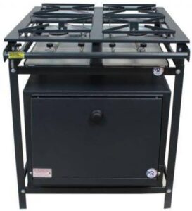 Fogão Industrial 4 Bocas 30x30 Alta Pressão com Forno 87 Grande MR Fogões
