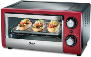 Forno Elétrico Compact 10L, Oster TSSTTV10LTR-057, Vermelho, 220 V
