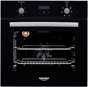 Forno de Embutir Elétrico Preto 60 Litros com Timer Digital Dako Diplomata Grill 220v
