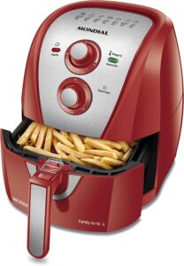 Fritadeira Sem Óleo Air Fryer 4L, Mondial, Vermelho/Inox, 1500W, 110V - AFN-40-RI
