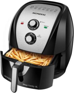 Fritadeira Sem Óleo Air Fryer 8L, Mondial, Preto/Inox, 1900W, 220V - AFN-80-BI
