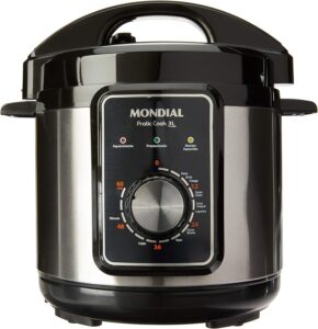 Panela de Pressão Elétrica Mondial, Pratic Cook 3L, 110V, Preto, 3L, 700W - PE-47-3L-I
