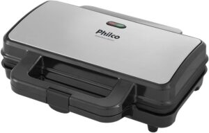 Sanduicheira e grill, Inox Pgr02i, Preto, 220V, Philco
