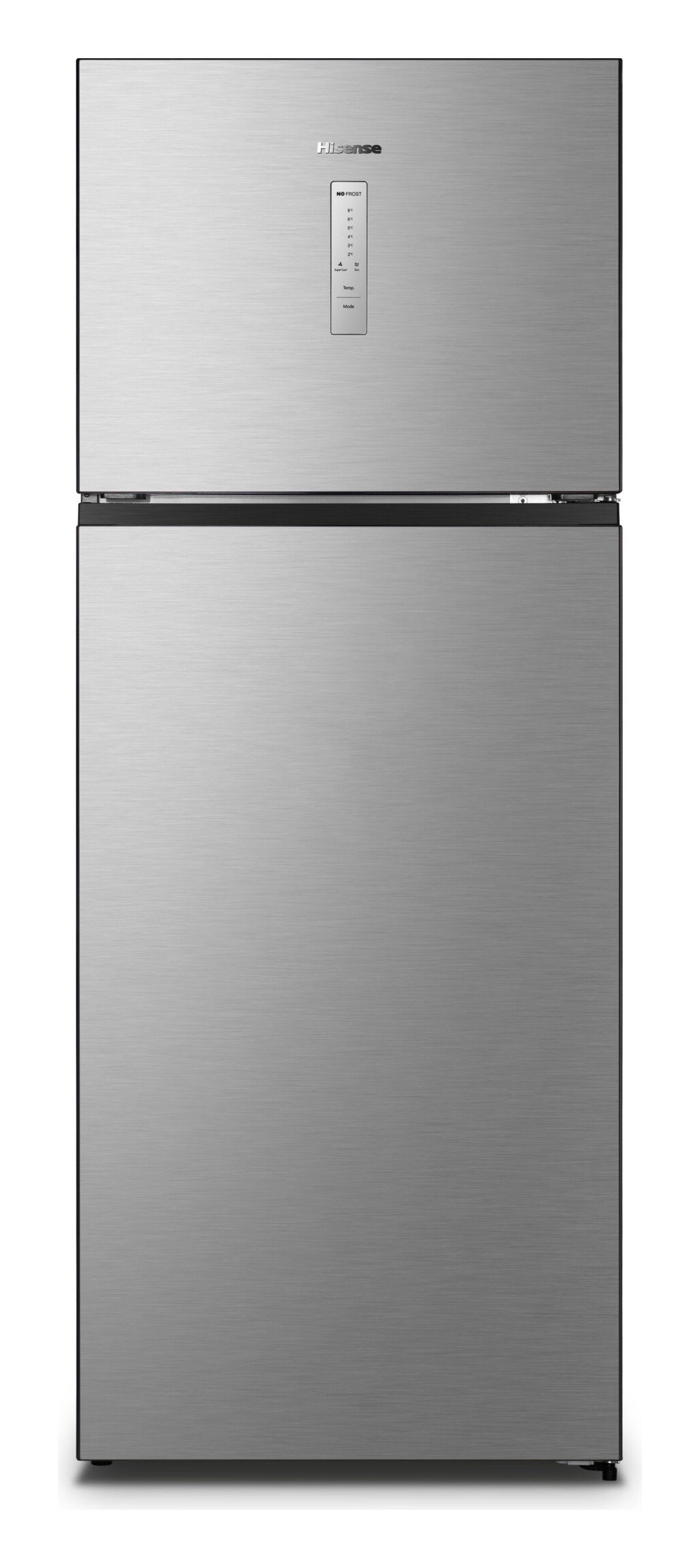 Geladeira Hisense RT3N461 inox, duplex com freezer em cima