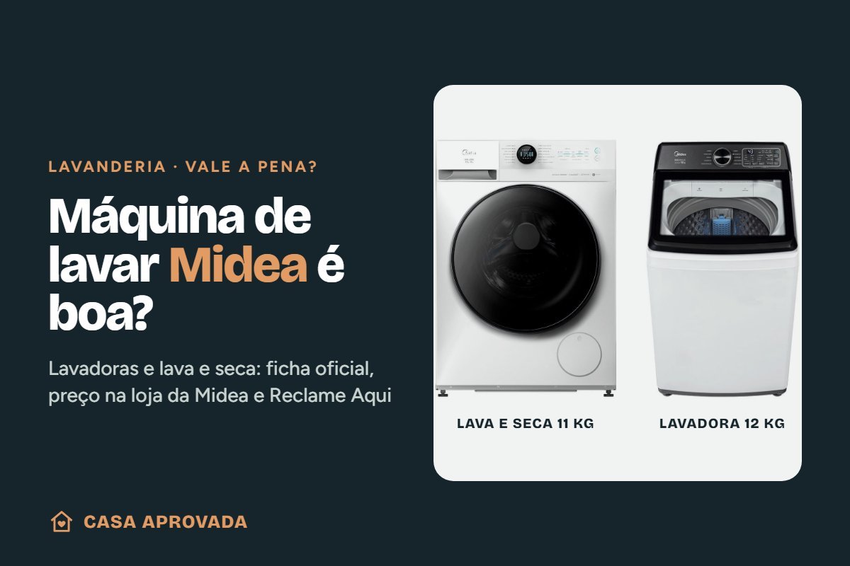 Máquina de lavar Midea é boa? Capa do guia da Casa Aprovada