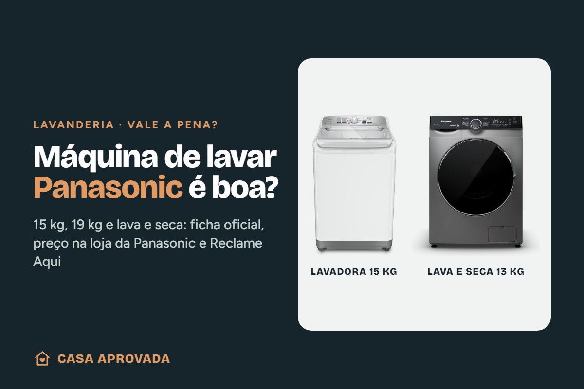 Máquina de lavar Panasonic é boa? Capa do guia da Casa Aprovada