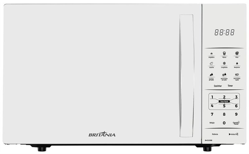 Micro-ondas Britânia BMO28BB de 28 litros, branco