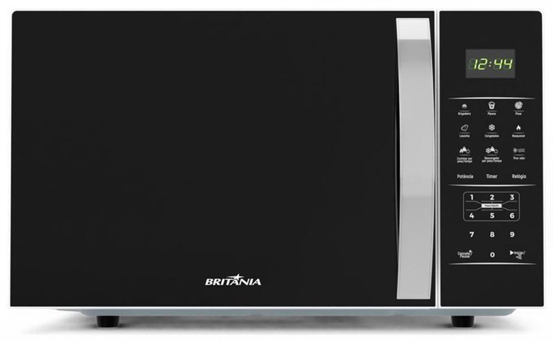 Micro-ondas Britânia BMO38 de 33 litros, preto, com painel digital