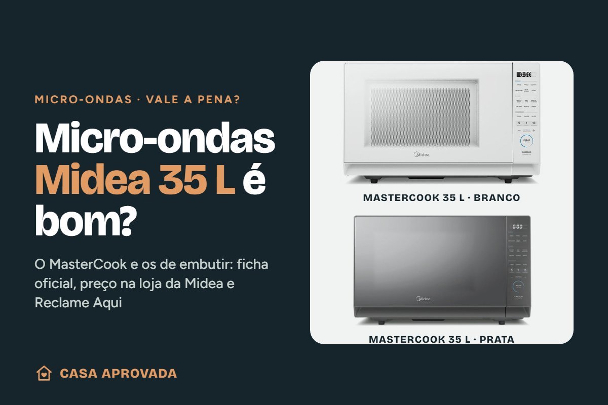 Micro-ondas Midea 35 litros é bom? MasterCook branco e prata