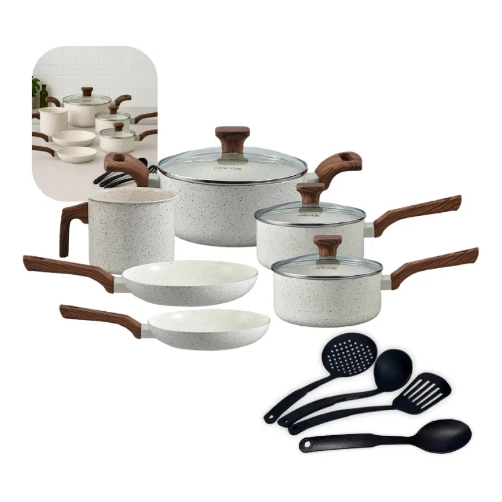 Jogo de panelas Mimo Style Pratic Cook Mármol 10 peças