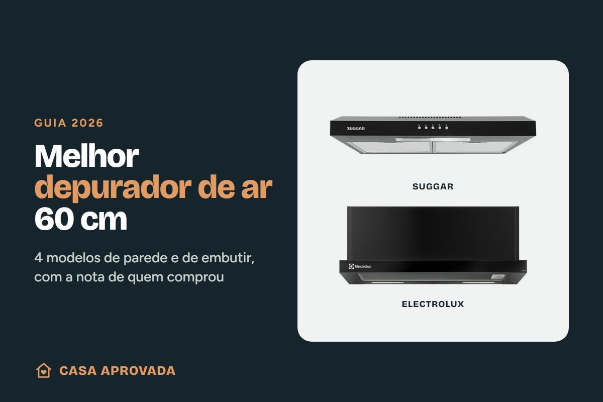Melhor depurador de ar 60 cm: Suggar e Electrolux