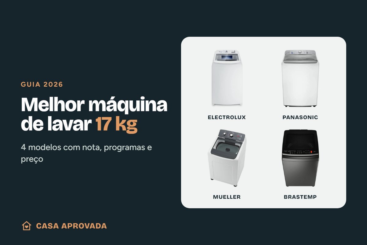 Melhor máquina de lavar 17 kg: capa do guia do Casa Aprovada