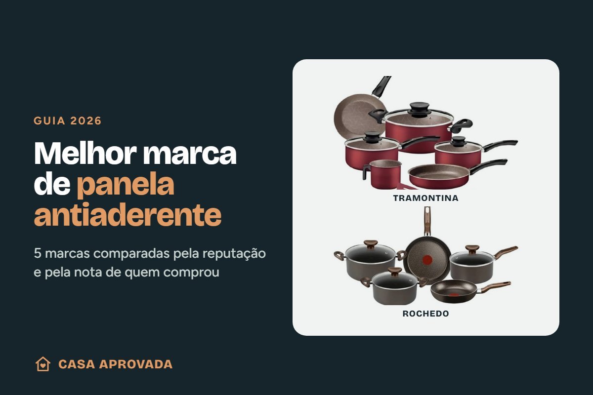 Melhor marca de panela antiaderente: jogos Tramontina e Rochedo
