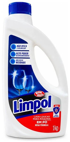 Sabão para lava-louças Limpol em pó, frasco de 1 kg