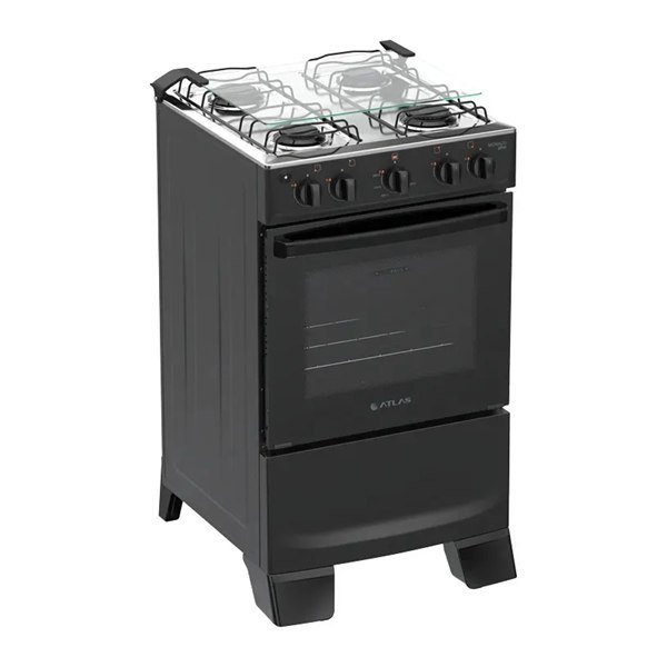 Fogão 4 bocas Atlas Mônaco Plus com mesa de inox
