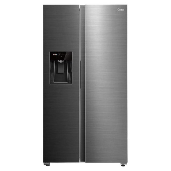 Geladeira side by side Midea 570 litros com dispenser de água e gelo