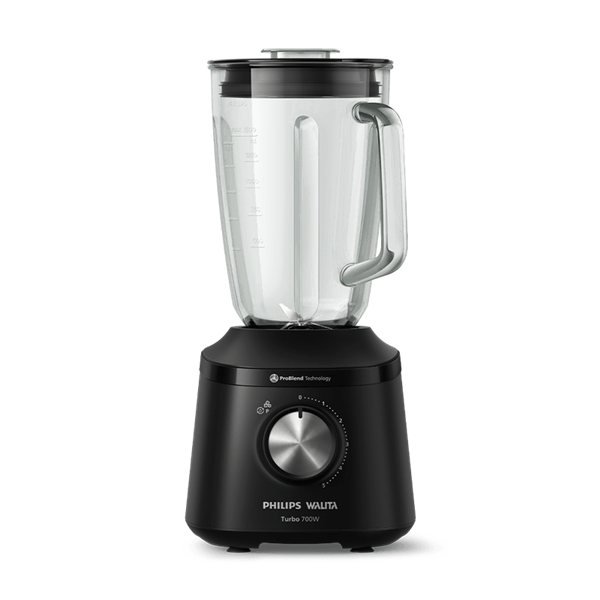 Liquidificador Philips Walita Série 3000 com jarra de vidro, preto