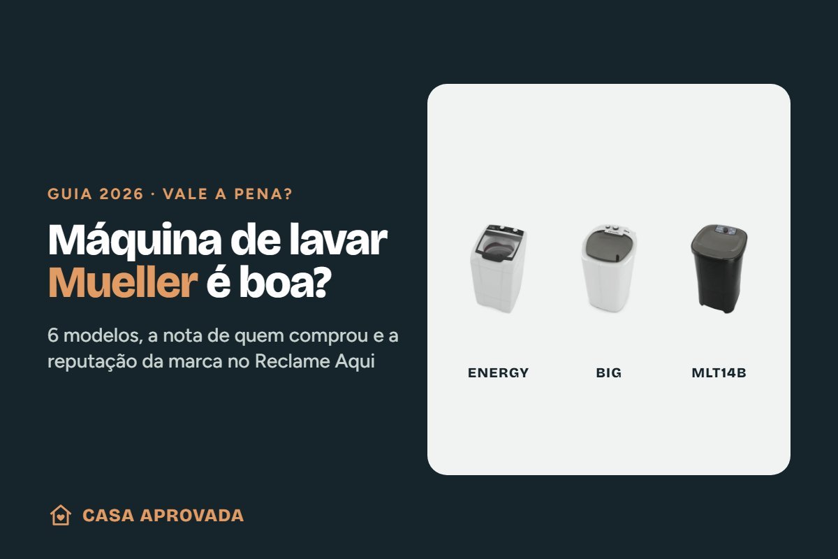 Máquina de lavar Mueller é boa: Energy, Big e MLT14B