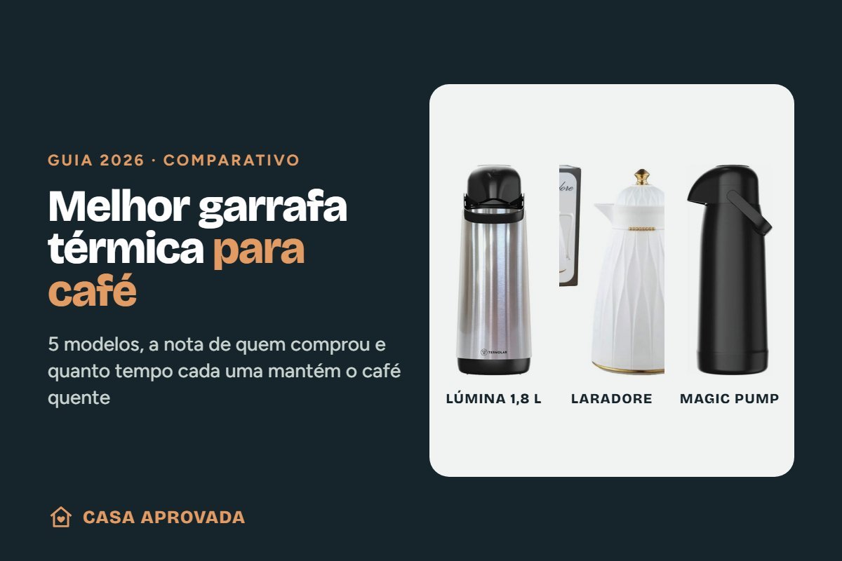 Melhor garrafa térmica para café: Termolar Lúmina, Laradore e Magic Pump