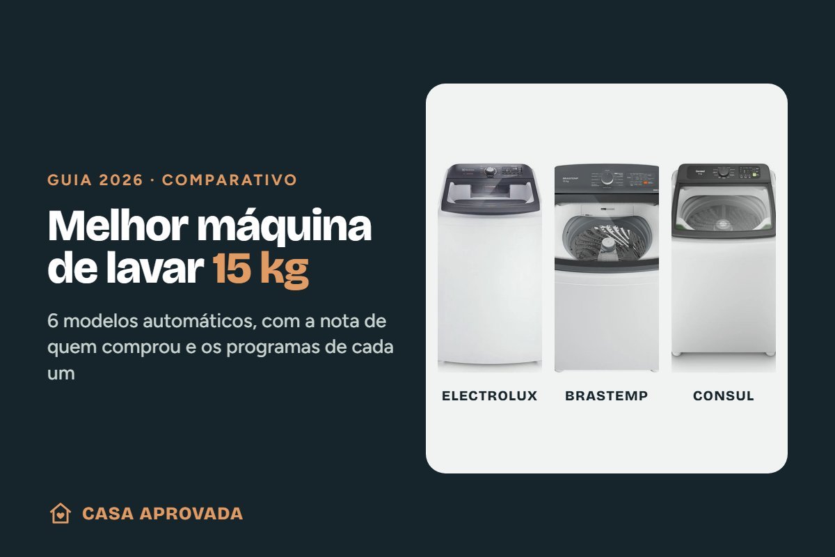 Melhor máquina de lavar 15 kg: Electrolux, Brastemp e Consul