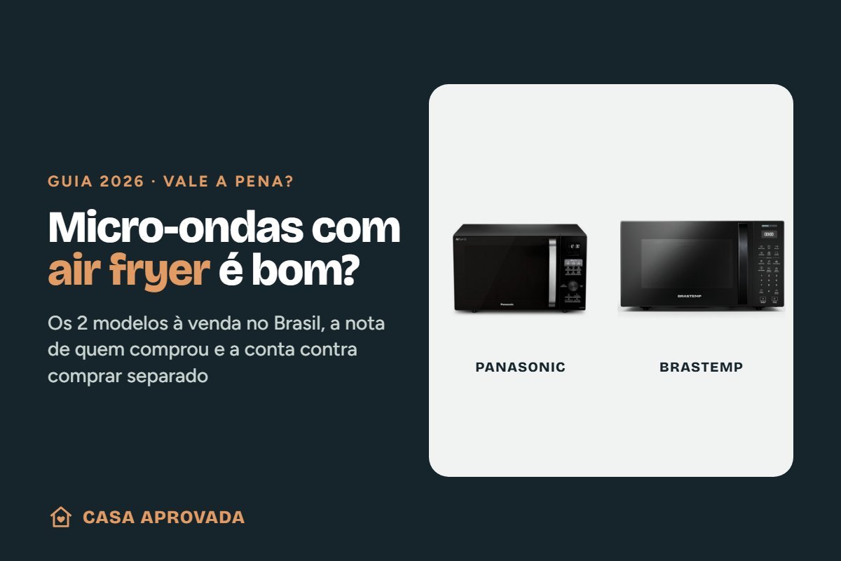 Micro-ondas com air fryer Panasonic e Brastemp