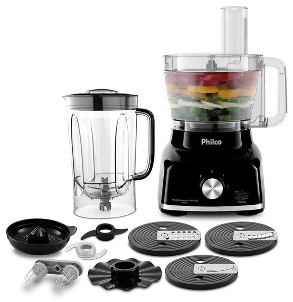 Multiprocessador Philco PMP1600P com jarras e acessórios